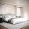 Martha Stewart Amelia King Upholstered Platform Bed w/Curved Headboard and Cushioned Siderails, Wood Slat, Gray TW-3WDB02-K-GY-MS - alternate 9